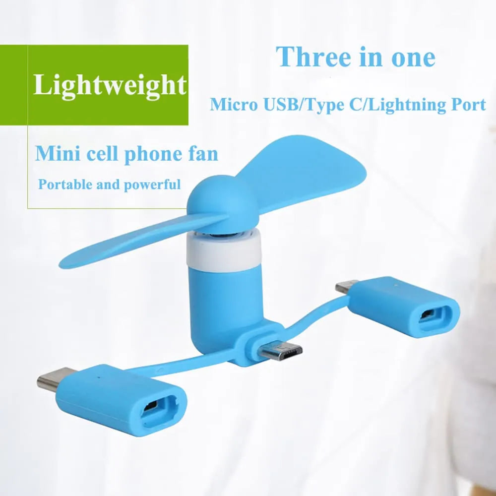 Ventilador mini USB 3 en 1