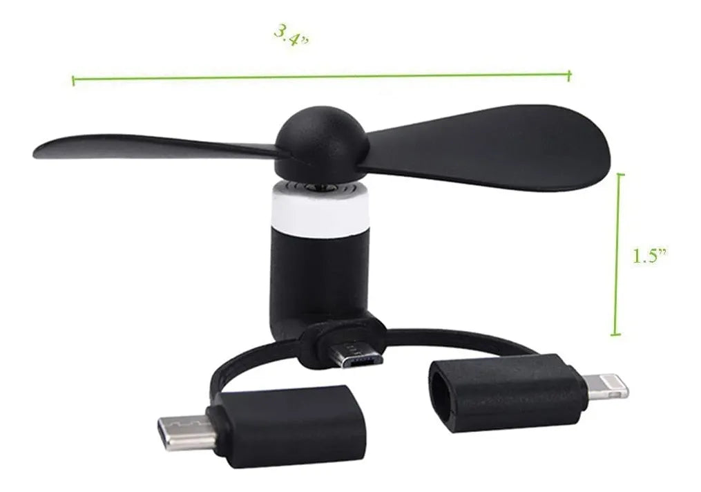 Ventilador mini USB 3 en 1