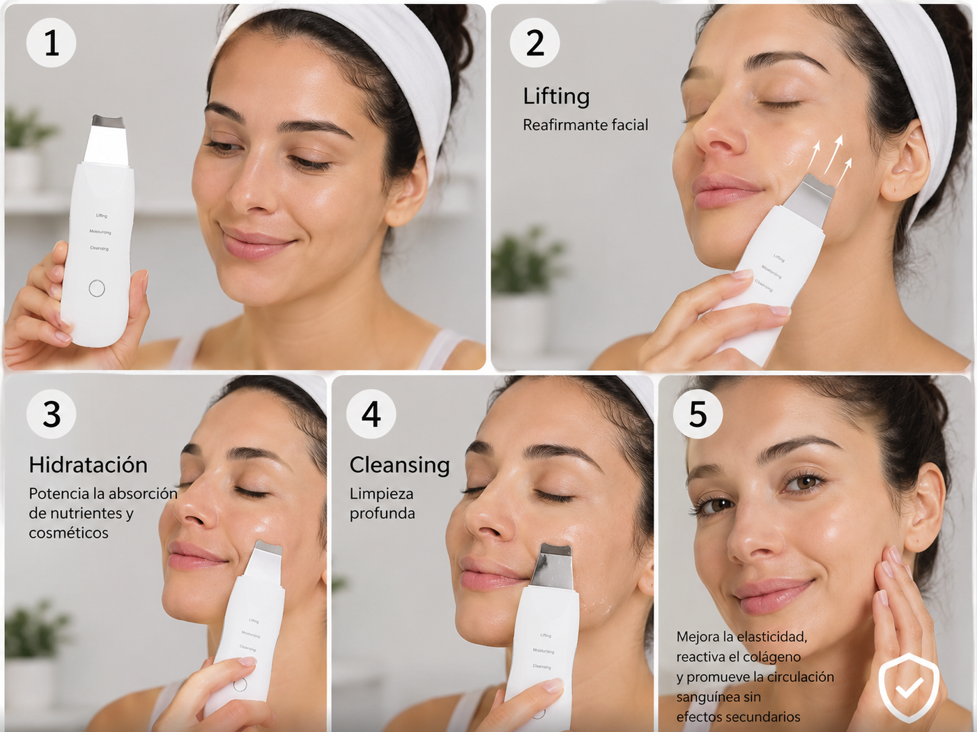 Paleta Ultrasonica Recargable Skin Scrubber