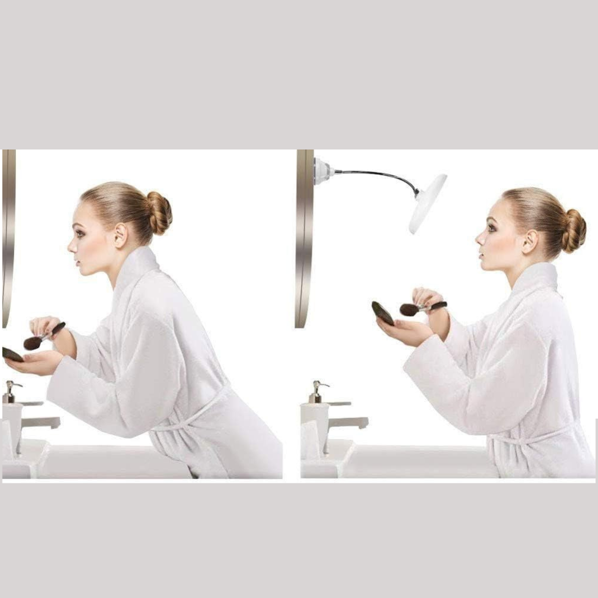 Espejo Flexible 360° Maquillaje LED x10