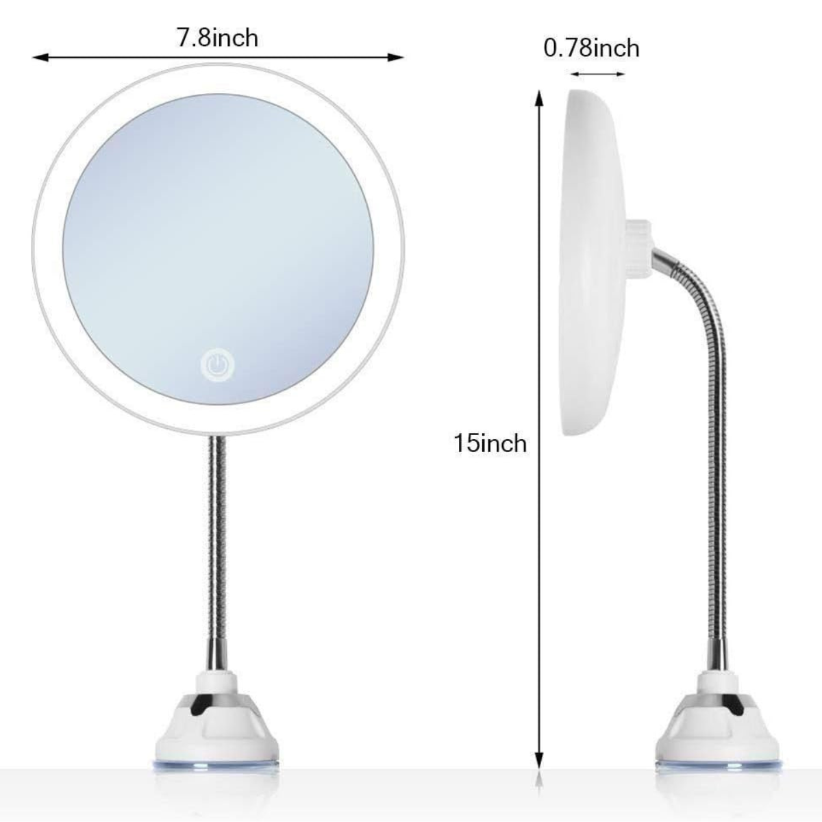 Espejo Flexible 360° Maquillaje LED x10